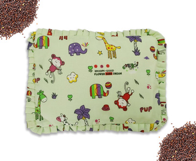 Hellobear Mustard Seeds Baby Pillow Pack of 1 Animals(Green)