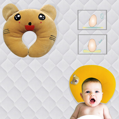 SHISHI Mustard Seeds Baby Pillow Pack of 2 Solid(Brown & Yellow)