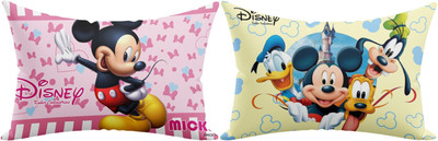 KUBER INDUSTRIES Microfibre Sleeping Pillow Pack of 2 Toons & Characters(Multicolor)