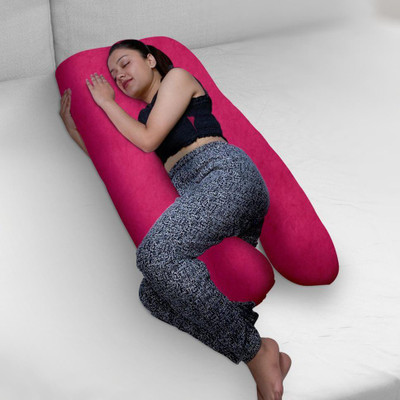 KWALITY DREAMS Polyester Fibre Solid Pregnancy Pillow Pack of 1(Maroon)