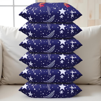 CIEZAR Microfibre Sleeping Pillow Pack of 6 Solid(Blue)