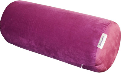 RINIPO Velvet Memory Foam Solid Bolster Pack of 1(Purple)