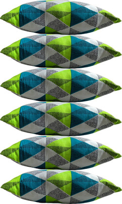 STOMIA STOMIA LUXURY SOFT PILLOW Polyester Fibre Geometric Sleeping Pillow Pack of 6(PRINTED)