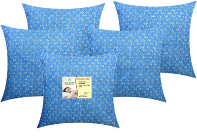 ACTOS Microfibre Floral Cushion Pack of 5(Light Blue)