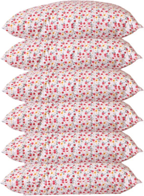 KHUKU Microfibre Solid Sleeping Pillow Pack of 6(Multicolor)