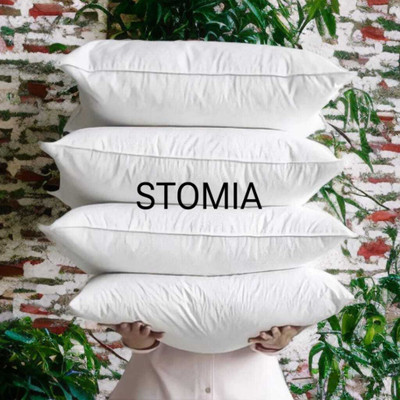 STOMIA Microfibre Sleeping Pillow Pack of 4 Solid(White)