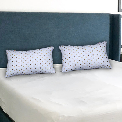 Eesysoft Comfortable Standard Polyester Fibre Solid Sleeping Pillow Pack of 2(WHITE-STAR)
