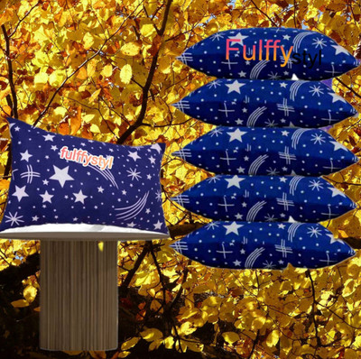 fulffystyl Microfibre Sleeping Pillow Pack of 6 Abstract SOFT(Blue)