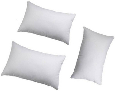 RomancePillow Polyester Fibre Solid Sleeping Pillow Pack of 3(White)
