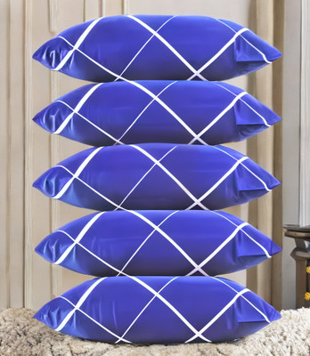 GUNVAR INDIA PRIVATE LIMITED LUXURY Polyester Fibre Solid Sleeping Pillow Pack of 5(Blue)