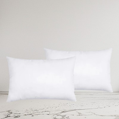 GTX Premium pillow Polyester Fibre Stripes Sleeping Pillow Pack of 2(White)