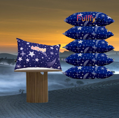 fulffystyl Microfibre Sleeping Pillow Pack of 6 Abstract SOFT(Blue)