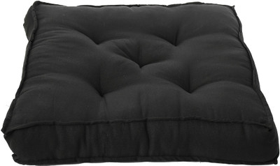 KUBER INDUSTRIES Microfibre Solid Chair Pad Pack of 1(Black)