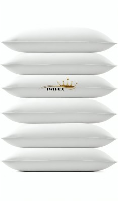 TWIROX LUXURY Cotton Solid Sleeping Pillow Pack of 6(White)