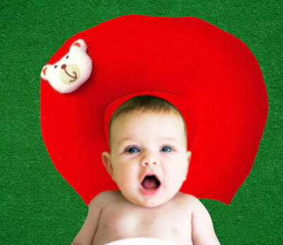 Craft Town Foam Solid Baby Pillow Pack of 1(Red)