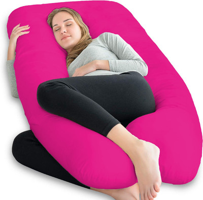 Daddy Cool Ultra Soft U Shape Microfibre Solid Pregnancy Pillow Pack of 1(Rani Pink)