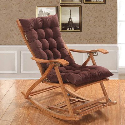 Hundur Store Microfibre Solid Chair Pad Pack of 1(Brown)
