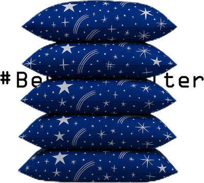CATHROL Polyester Fibre Sleeping Pillow Pack of 5 Abstract 5 Pillows(Blue)