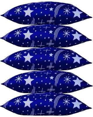 GAGO LUXURY Polyester Fibre Abstract Sleeping Pillow Pack of 5(BLUE STAR)