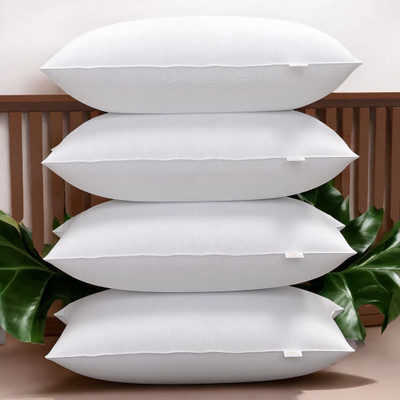 Cozy Palace Microfibre Sleeping Pillow Pack of 4 Solid(White)