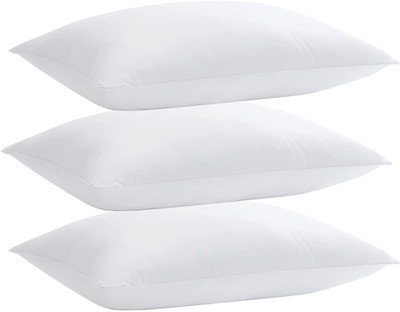ASR SELLS Microfibre Solid Sleeping Pillow Pack of 3(White)