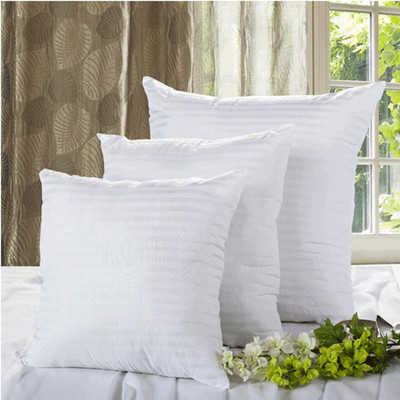 Embroco Home and Furhish Microfibre Stripes Cushion Pack of 3(White)