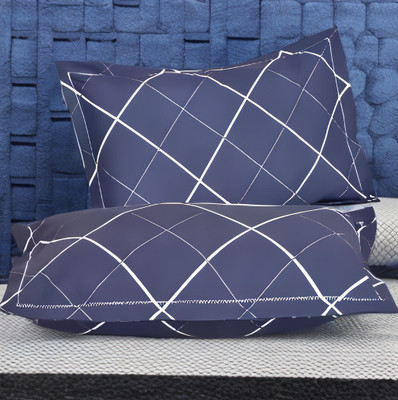 GUNVAR INDIA PRIVATE LIMITED LUXURY Polyester Fibre Solid Sleeping Pillow Pack of 2(Blue)