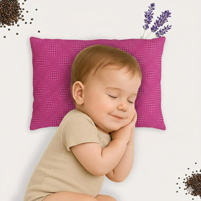casahub Mustard Seeds Baby Pillow Pack of 1 Solid(Pink)