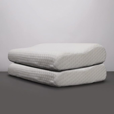 CYBUY Memory Foam Solid Orthopaedic Pillow Pack of 4(White)