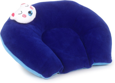 SHISHI Velvet Mustard Seeds Toons & Characters Mustard Seeds Solid Baby Pillow Pack of 1(Blue)