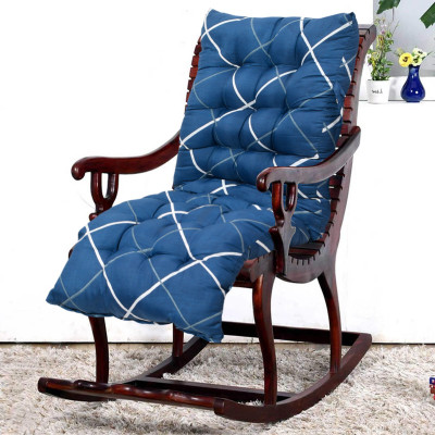 KUBER INDUSTRIES Microfibre Geometric Chair Pad Pack of 1(Blue)