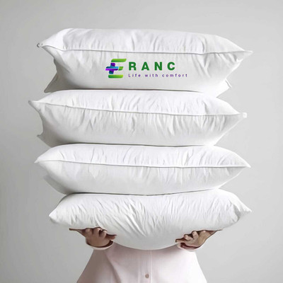 ERANC Cotton Sleeping Pillow Pack of 4 Solid LUXURY(White)