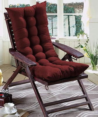 Keshav Pharma Cotton Chair Pad Pack of 1 Solid Rocking Chairpad(Maroon)