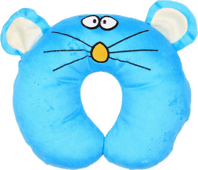 VBaby Polyester Fibre Solid Travel Pillow Pack of 1(Dark Blue)
