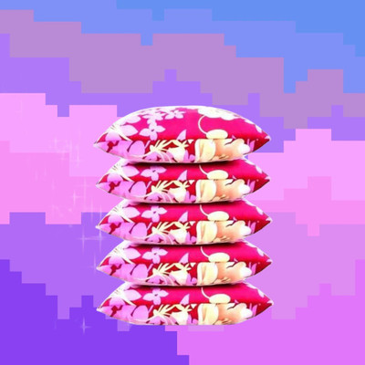 CATHROL Microfibre Sleeping Pillow Pack of 5 Solid(Pink)