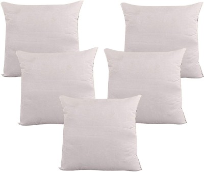 Soo Jaoo Cushion Filler Polyester Fibre Solid Cushion Pack of 5(White)