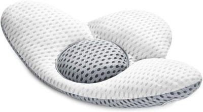Cpixen 3D Air Mesh Lumbar Pillow for Bed, Adjustable Height Back Support Pillow Polyester Fibre Solid Lumbar Pillow Pack of 1(White)