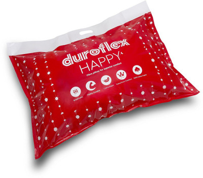 duroflex Happy Microfibre Solid Sleeping Pillow Pack of 2(White)