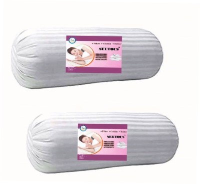 Seltocs Microfibre Solid Bolster Pack of 2(White)