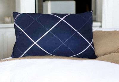 SOFT SNOOZE Microfibre Geometric Sleeping Pillow Pack of 1(Blue)