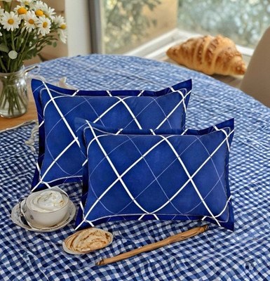 Regnar Microfibre Sleeping Pillow Pack of 2 Solid Luxury(Blue)