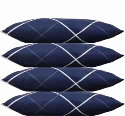 YPOLOIPO LUXURY Polyester Fibre Abstract Sleeping Pillow Pack of 4(Blue)