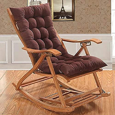 PHF Chair Pad Microfibre Solid Chair Pad Pack of 1(Brown)