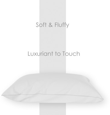 RishuLinen Microfibre Solid Sleeping Pillow Pack of 1(White)