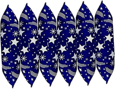 CATHROL Microfibre Sleeping Pillow Pack of 6 Solid(Blue Star)