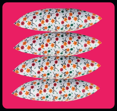 Urmila Creation Microfibre Floral Sleeping Pillow Pack of 4(Multicolor)