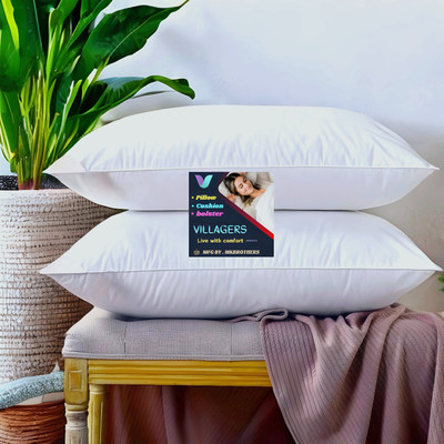 Tecsun LUXURY Microfibre Abstract Sleeping Pillow Pack of 2(White)