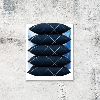CATHROL 004 Microfibre Abstract Sleeping Pillow Pack of 5(Blue)