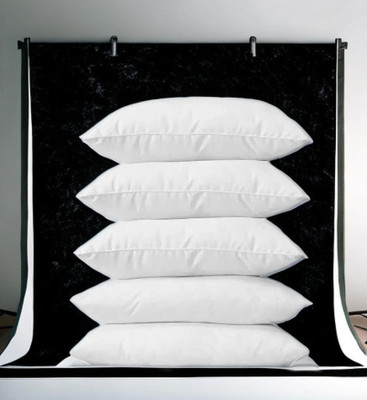 CATHROL Cotton Sleeping Pillow Pack of 5 Solid 5 Pillows(White)