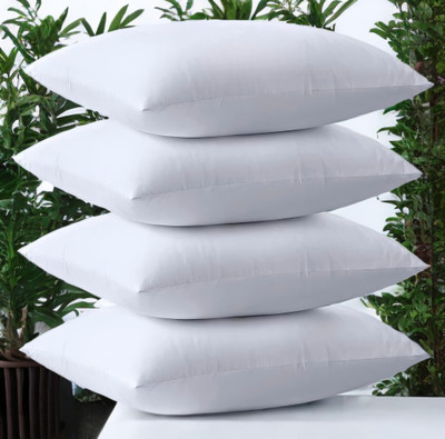 YPOLOIPO LUXURY Polyester Fibre Solid Sleeping Pillow Pack of 4(White)